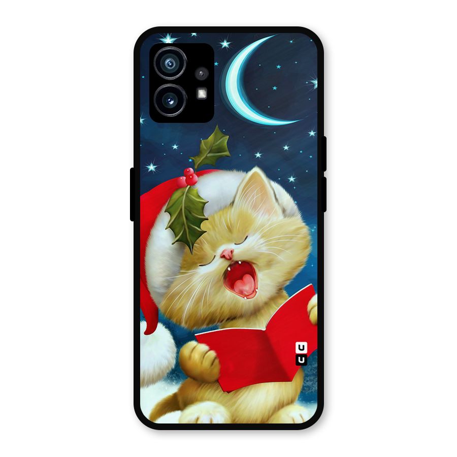 Christmas Cat Metal Back Case for Nothing Phone 1