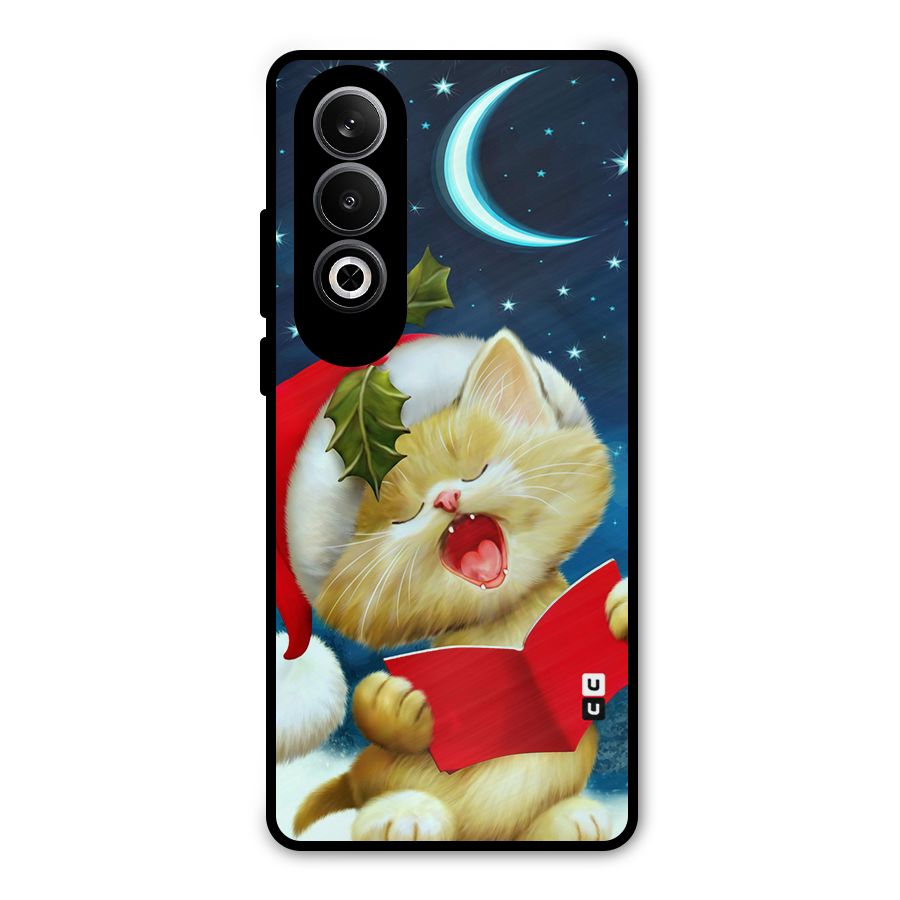 Christmas Cat Metal Back Case for OnePlus Nord CE4