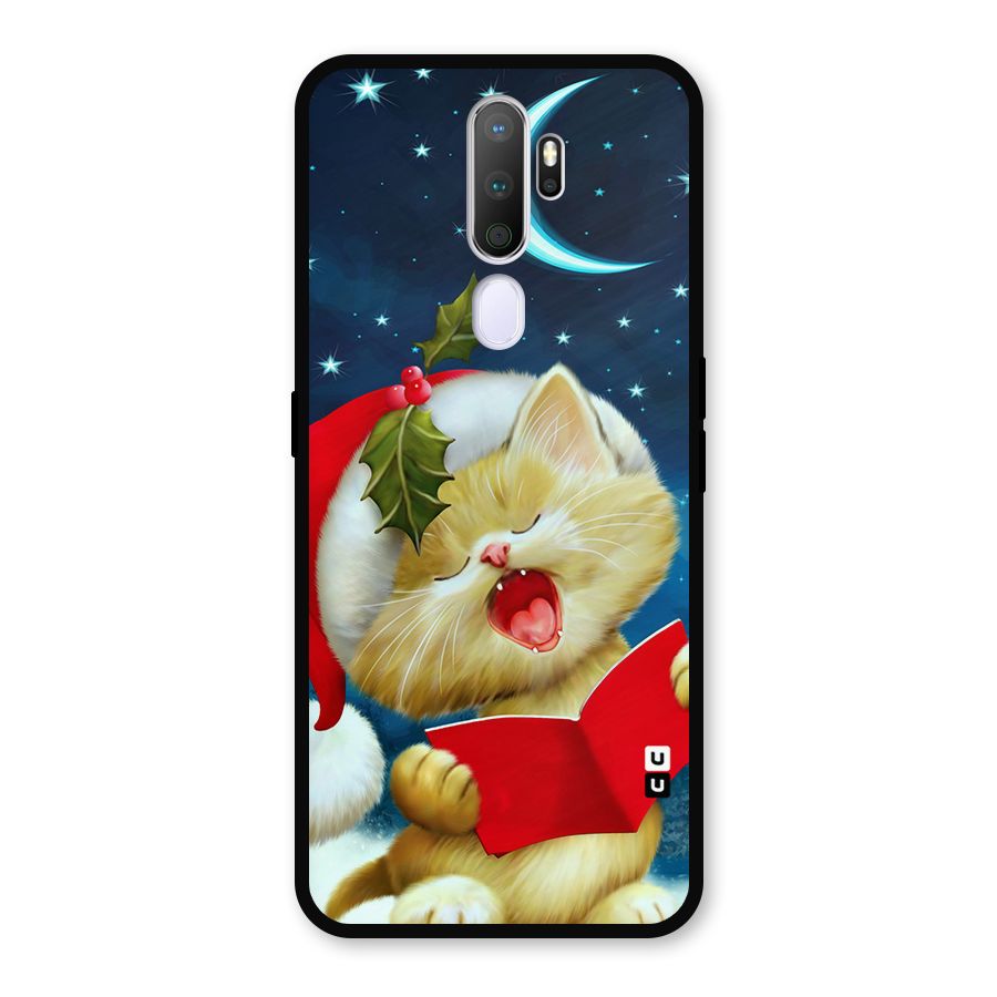 Christmas Cat Metal Back Case for Oppo A5 (2020)