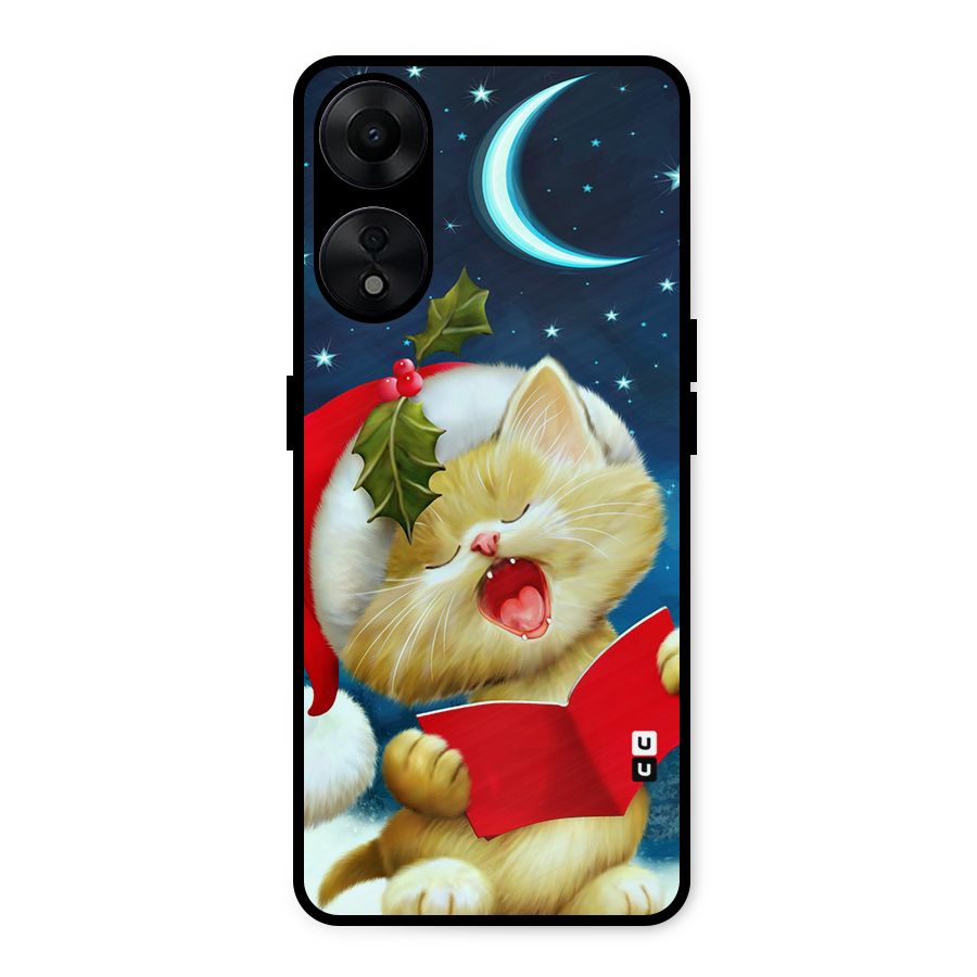 Christmas Cat Metal Back Case for Oppo A78 5G