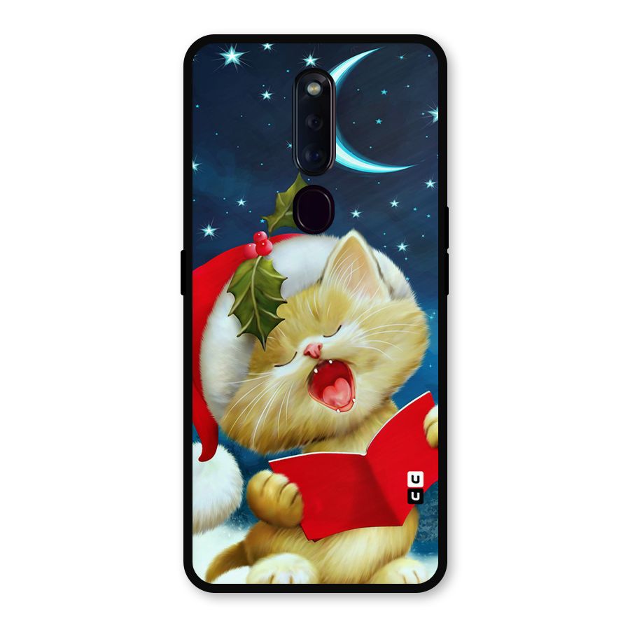 Christmas Cat Metal Back Case for Oppo F11 Pro