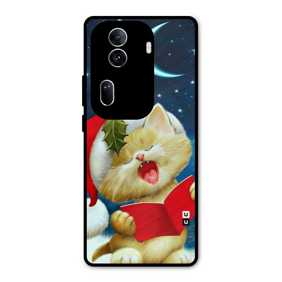 Christmas Cat Metal Back Case for Oppo Reno11 Pro 5G