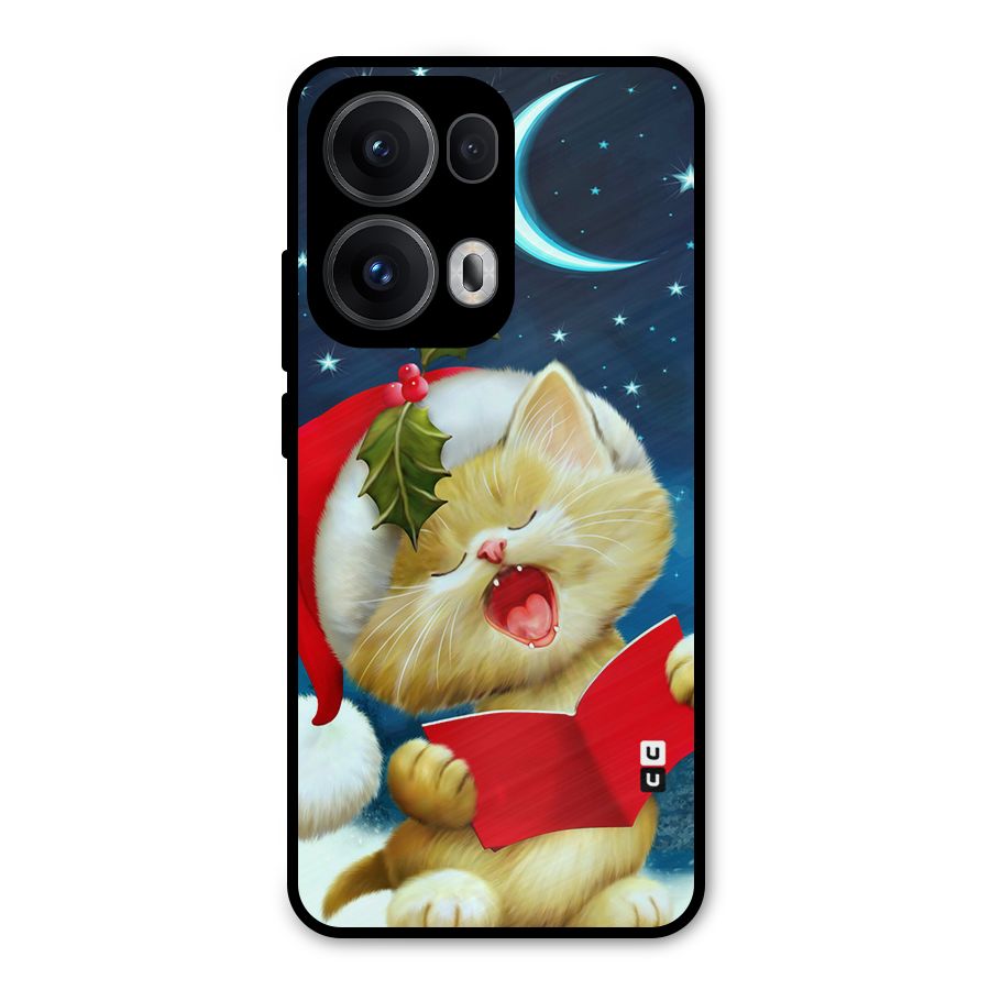 Christmas Cat Metal Back Case for Oppo Reno13 Pro