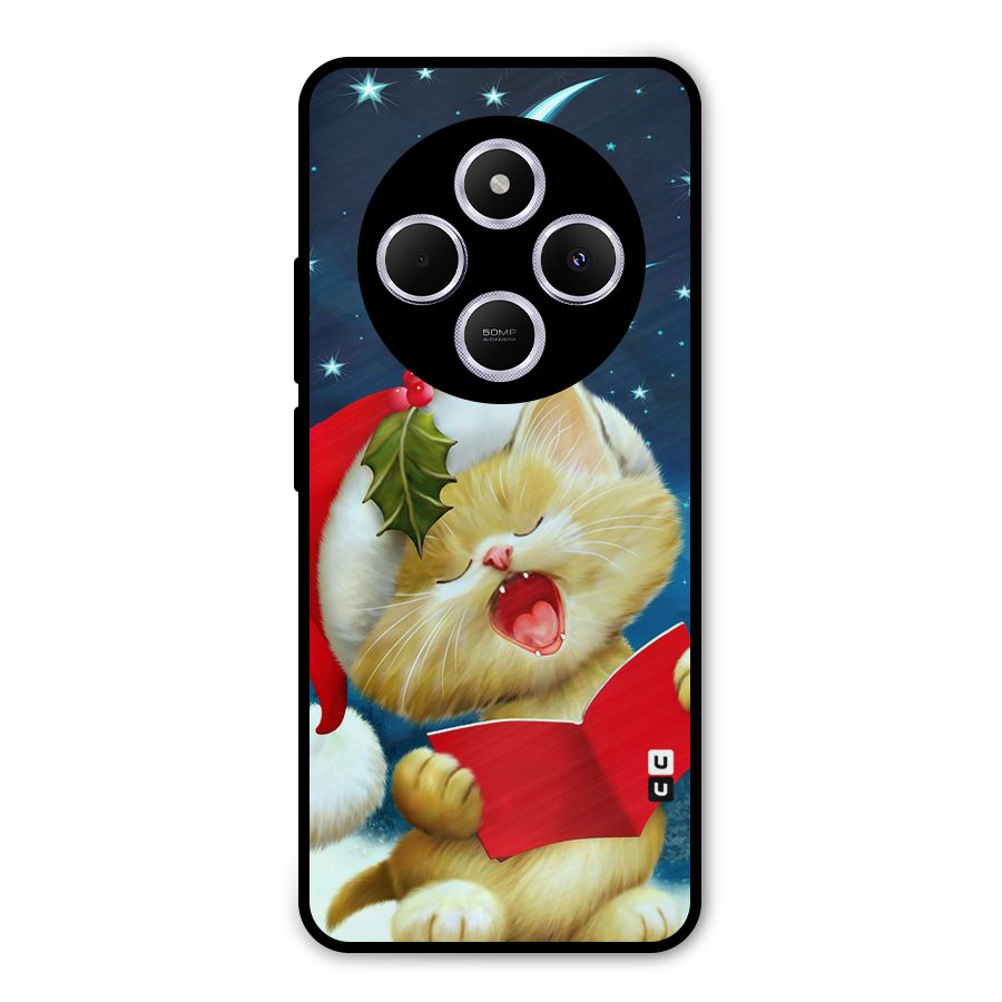 Christmas Cat Metal Back Case for Poco C75 5G