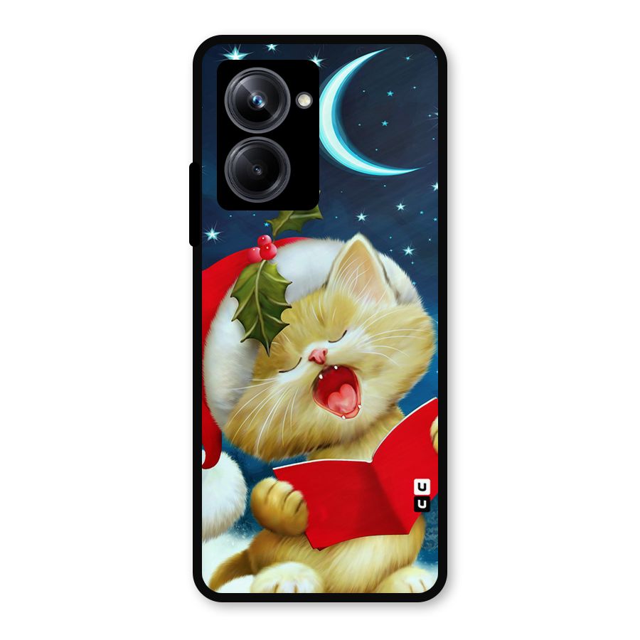 Christmas Cat Metal Back Case for Realme 10 Pro