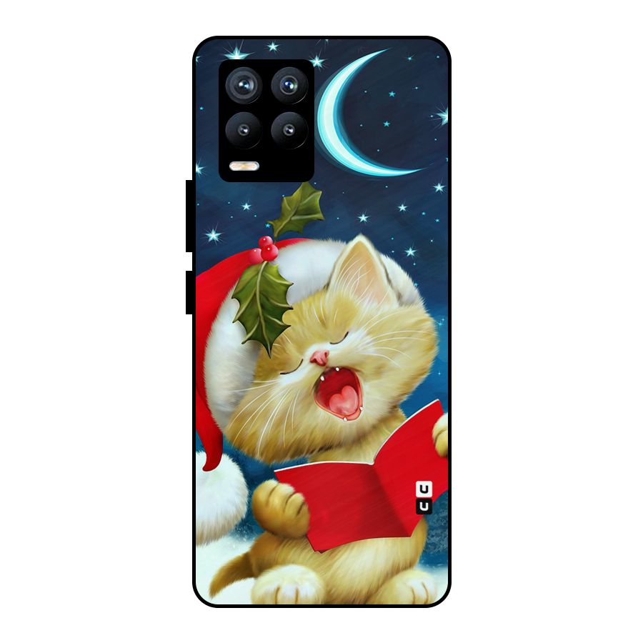 Christmas Cat Metal Back Case for Realme 8