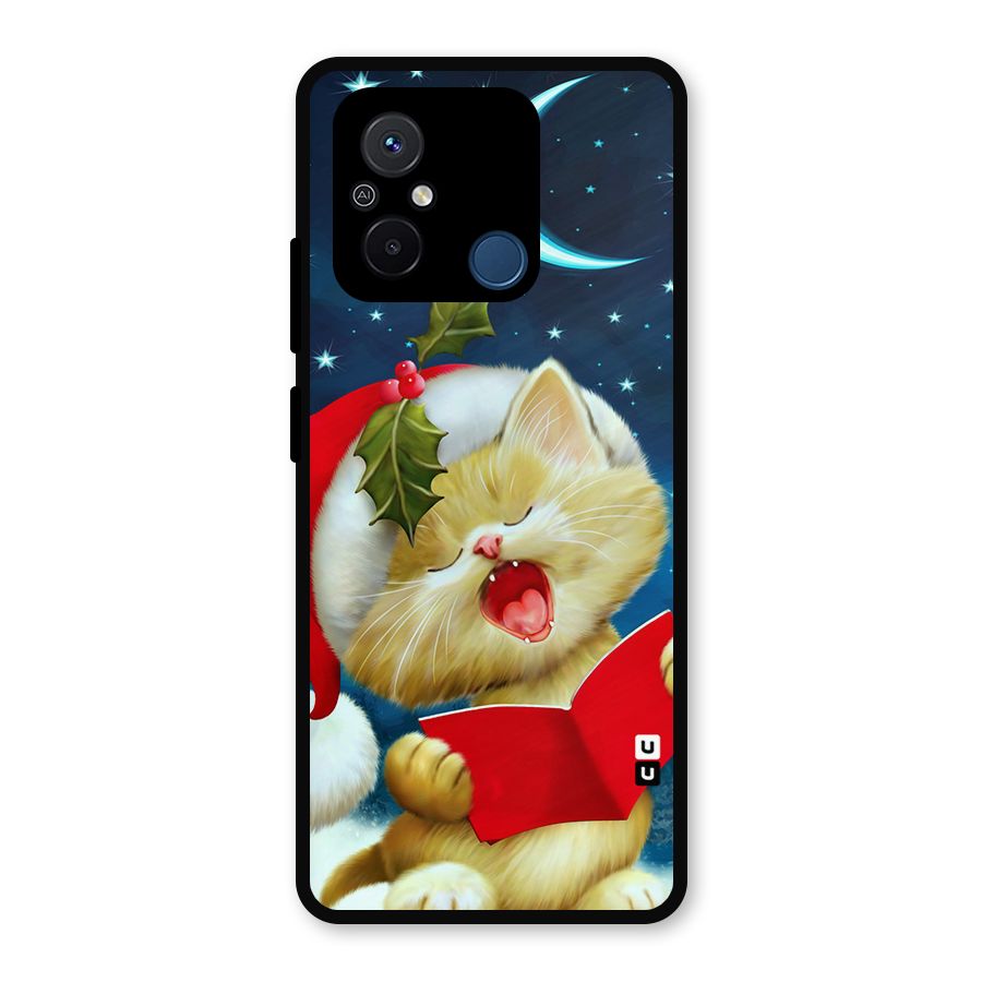 Christmas Cat Metal Back Case for Redmi 12C