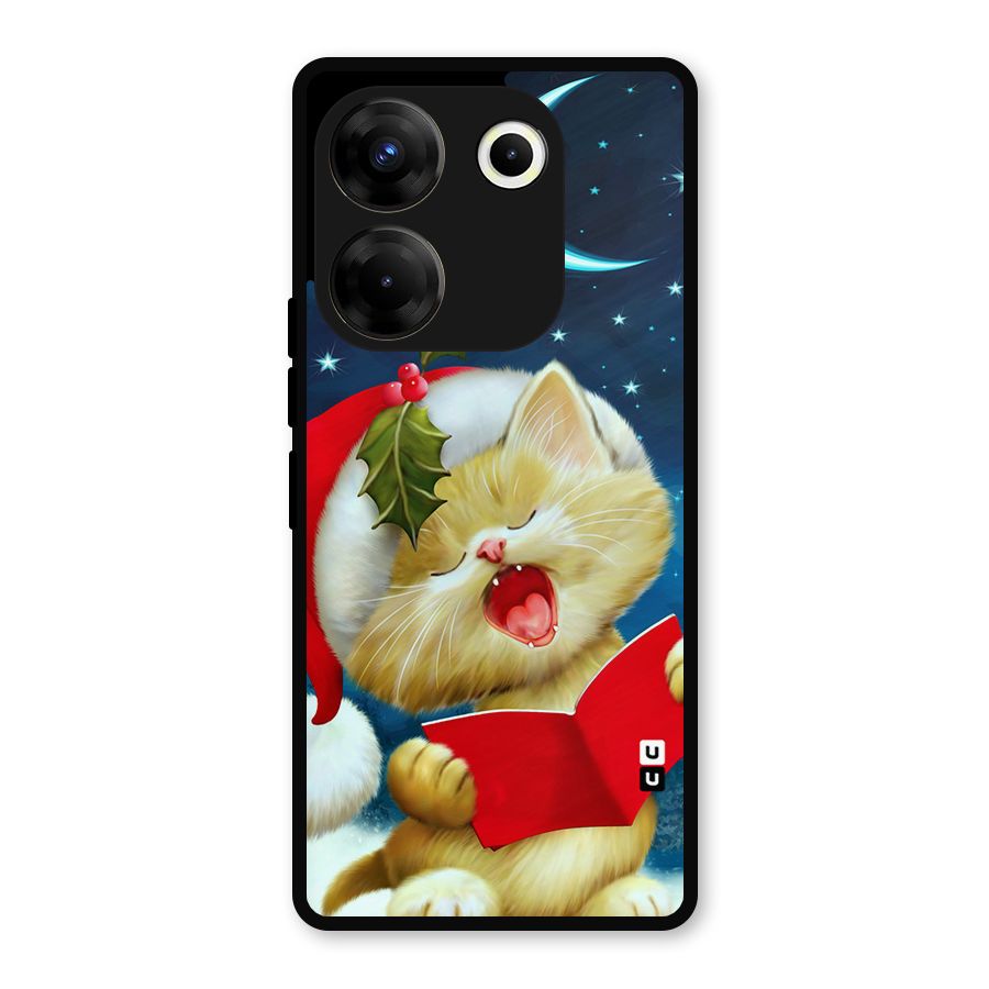 Christmas Cat Metal Back Case for Tecno Camon 20