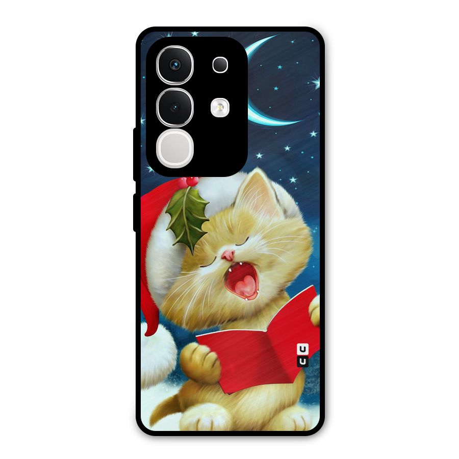 Christmas Cat Metal Back Case for Vivo T4x