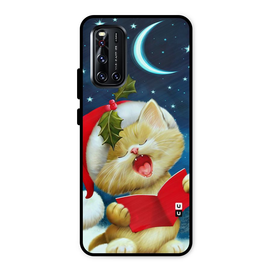 Christmas Cat Metal Back Case for Vivo V19