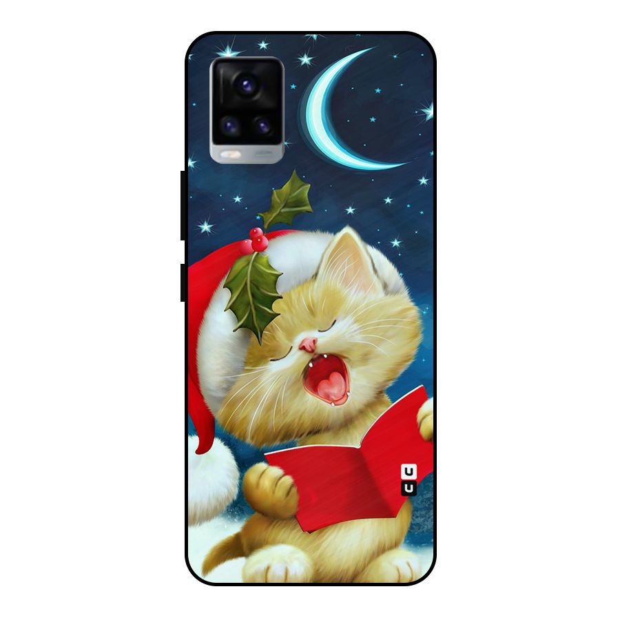 Christmas Cat Metal Back Case for Vivo V20 2021