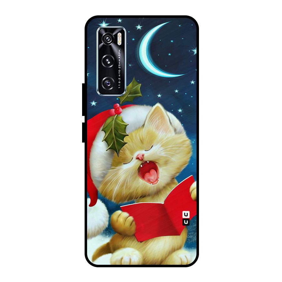 Christmas Cat Metal Back Case for Vivo V20 SE