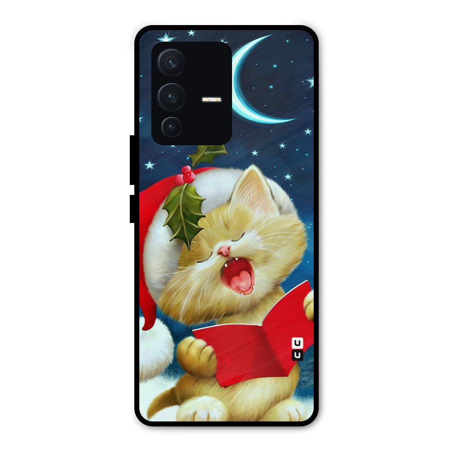 Christmas Cat Metal Back Case for Vivo V23 Pro
