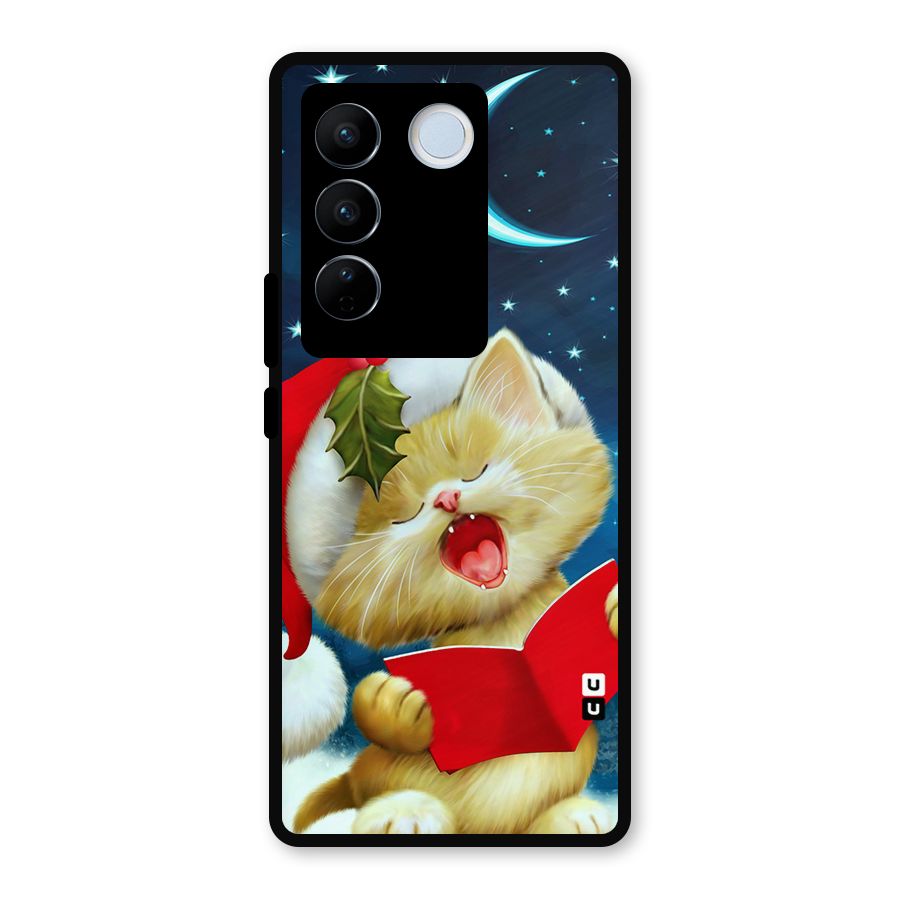 Christmas Cat Metal Back Case for Vivo V27