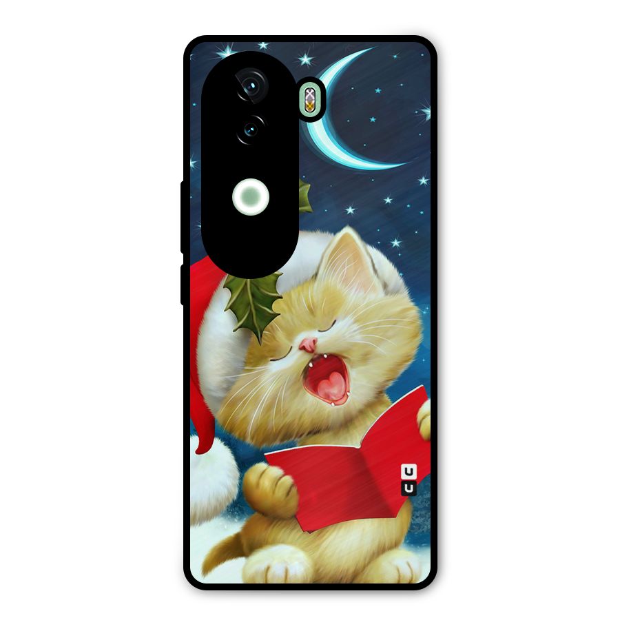 Christmas Cat Metal Back Case for Vivo V40e
