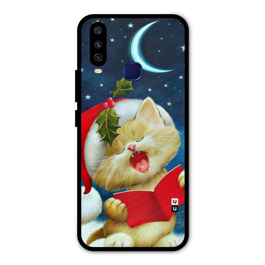 Christmas Cat Metal Back Case for Vivo Y15