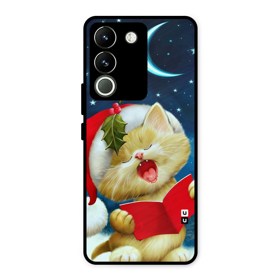 Christmas Cat Metal Back Case for Vivo Y200