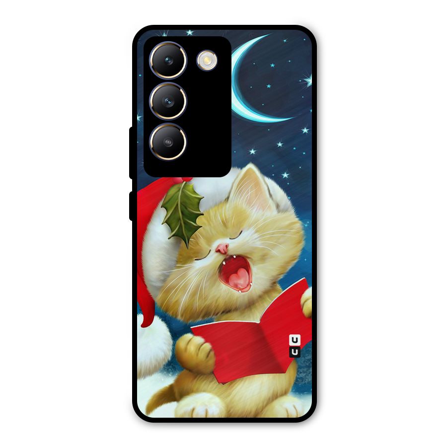 Christmas Cat Metal Back Case for Vivo Y200e