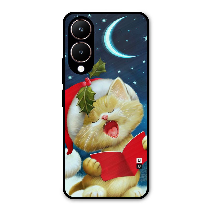 Christmas Cat Metal Back Case for Vivo Y28