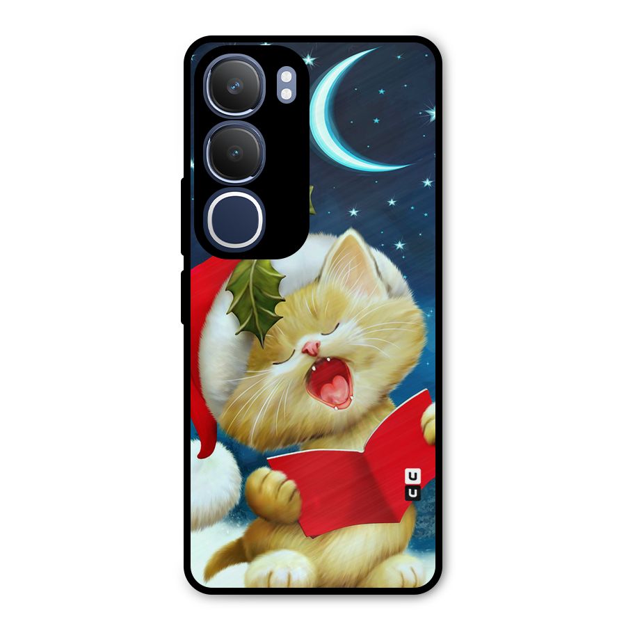 Christmas Cat Metal Back Case for Vivo Y29