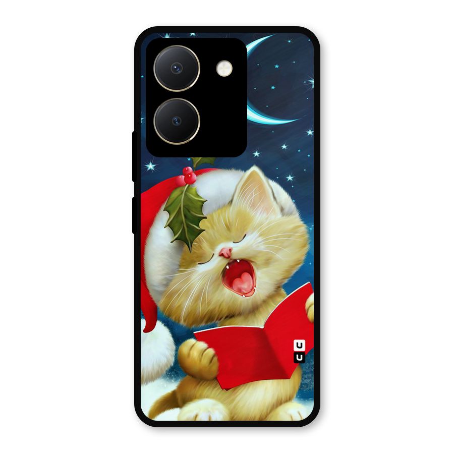 Christmas Cat Metal Back Case for Vivo Y36