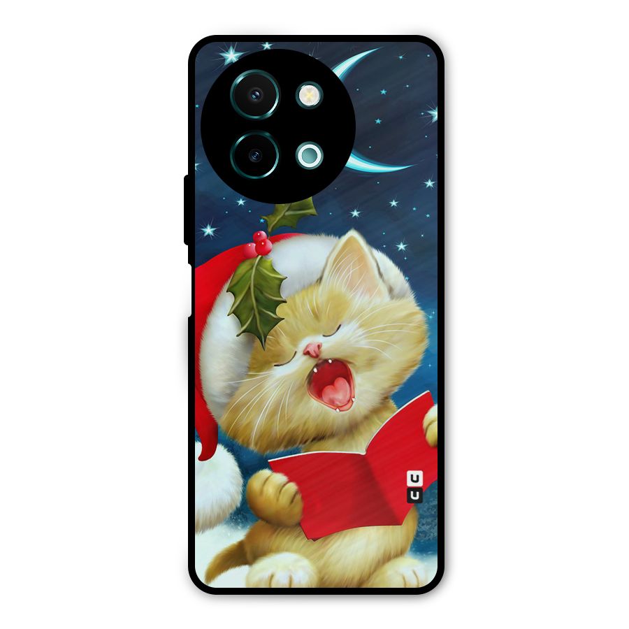 Christmas Cat Metal Back Case for Vivo Y58