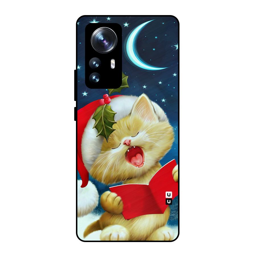 Christmas Cat Metal Back Case for Xiaomi 12 Pro