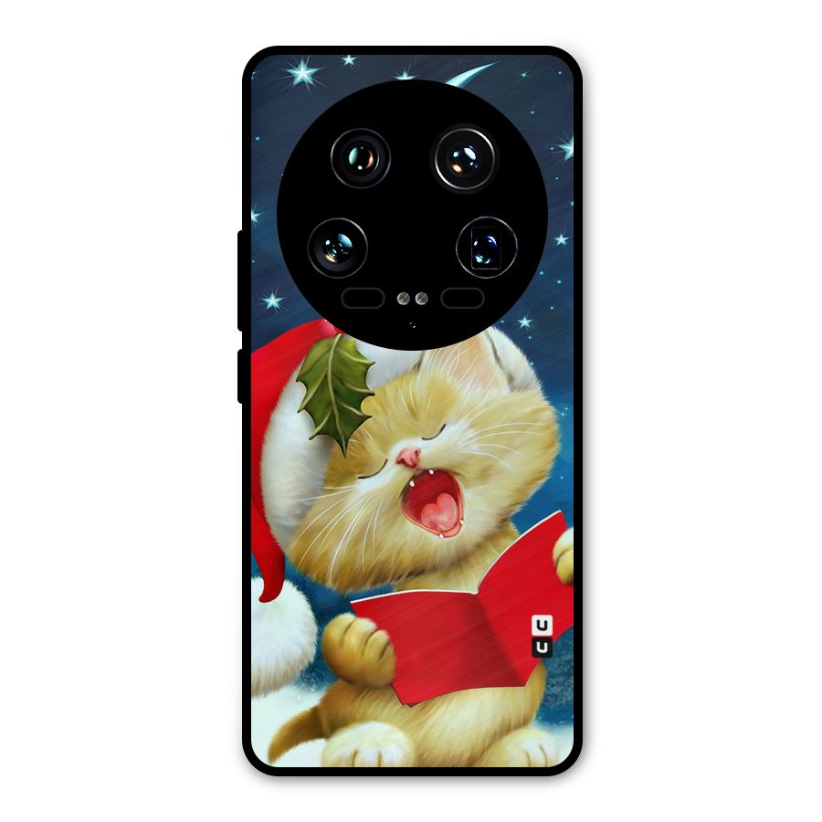 Christmas Cat Metal Back Case for Xiaomi 14 Ultra