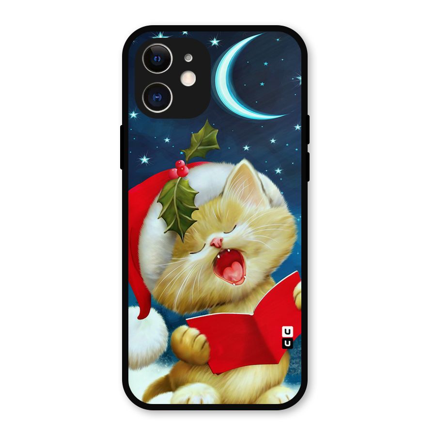 Christmas Cat Metal Back Case for iPhone 12