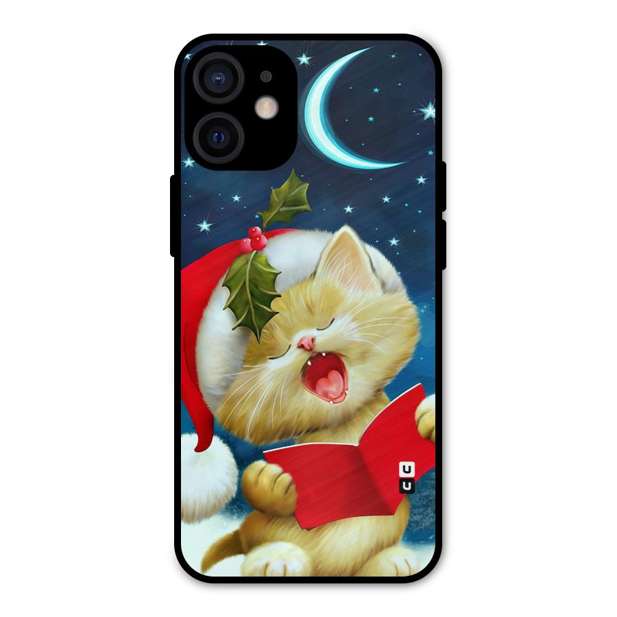 Christmas Cat Metal Back Case for iPhone 12 Mini