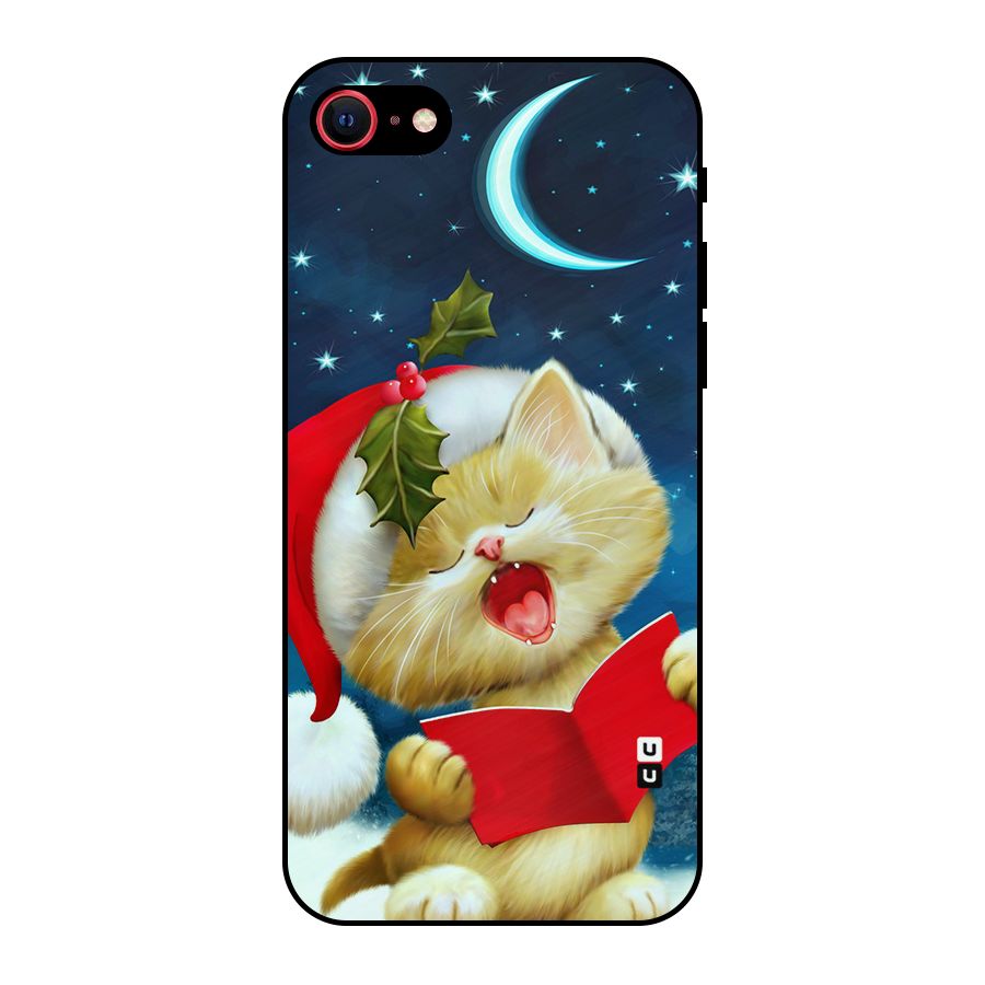 Christmas Cat Metal Back Case for iPhone 7