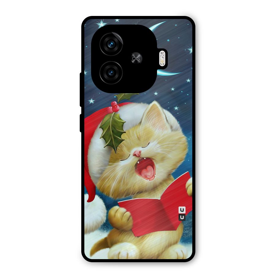 Christmas Cat Metal Back Case for iQOO Z9 Turbo