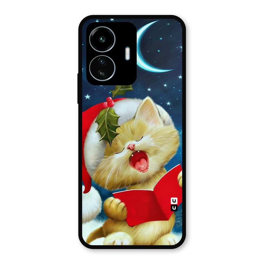 Christmas Cat Metal Back Case for vivo iQOO Z6 Lite 5G