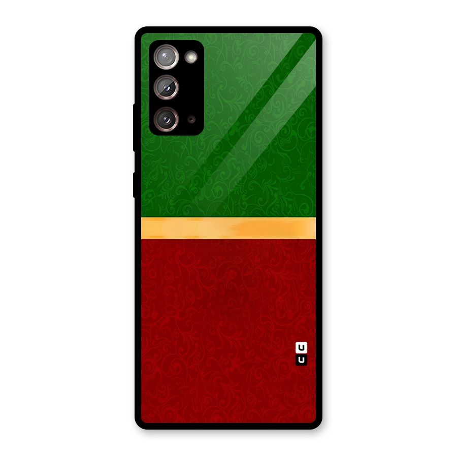 Christmas Colors Stripe Glass Back Case for Galaxy Note 20
