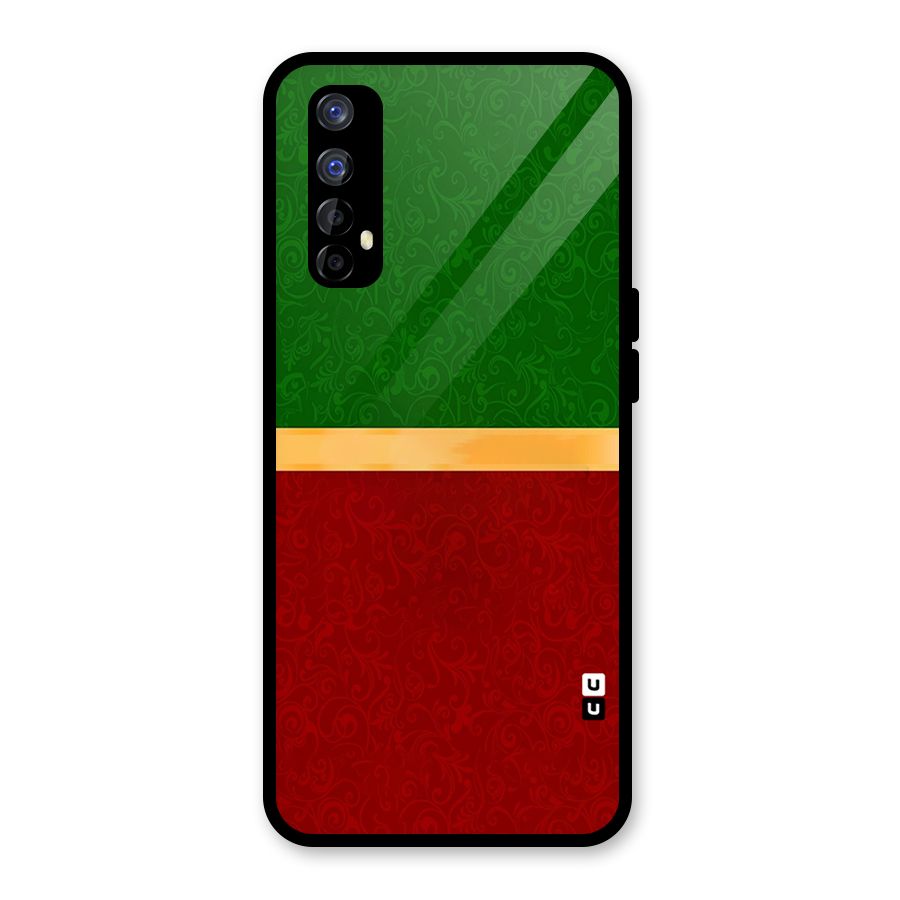 Christmas Colors Stripe Glass Back Case for Realme Narzo 20 Pro