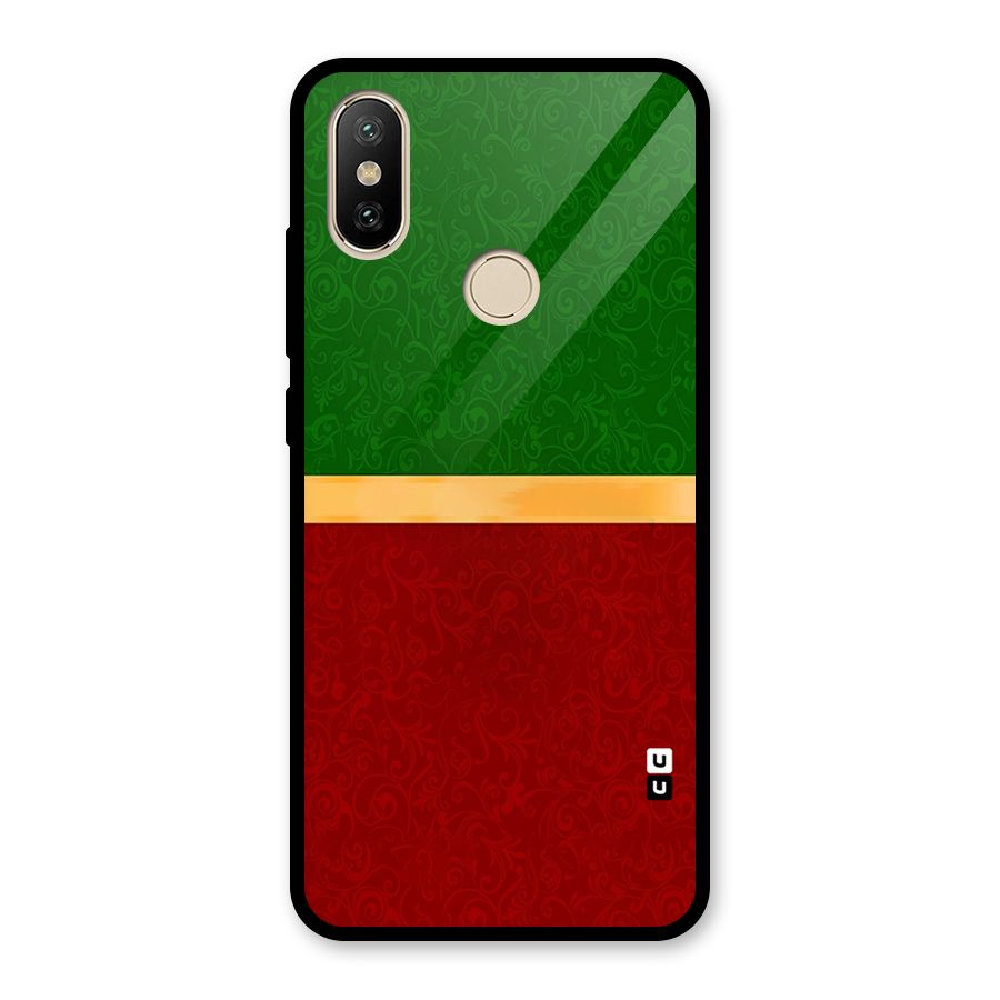 Christmas Colors Stripe Glass Back Case for Redmi A2