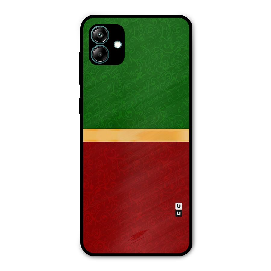 Christmas Colors Stripe Metal Back Case for Galaxy A04