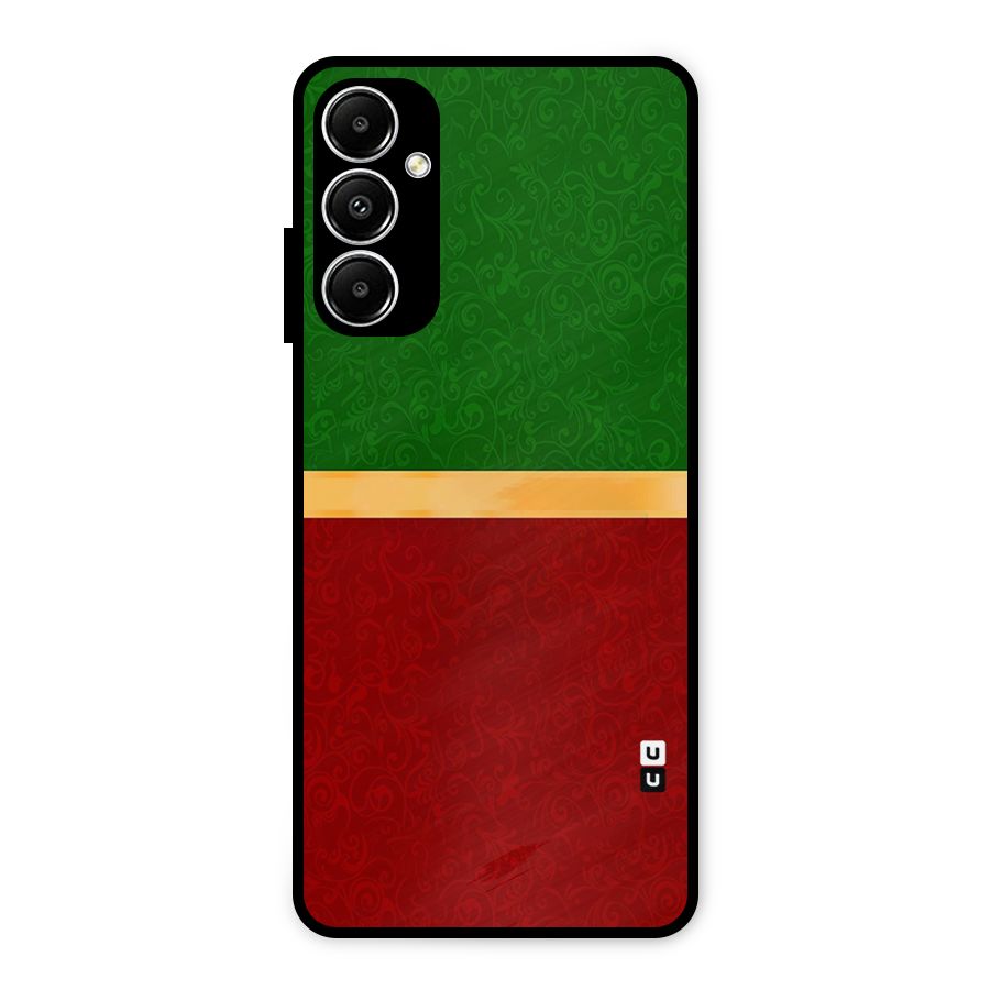 Christmas Colors Stripe Metal Back Case for Galaxy A05s