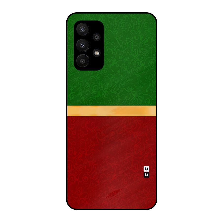 Christmas Colors Stripe Metal Back Case for Galaxy A23