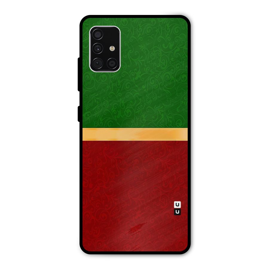 Christmas Colors Stripe Metal Back Case for Galaxy A51