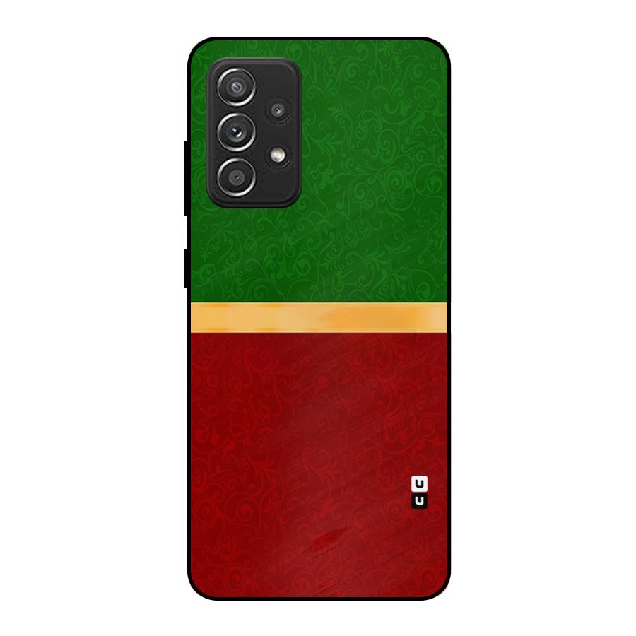 Christmas Colors Stripe Metal Back Case for Galaxy A52