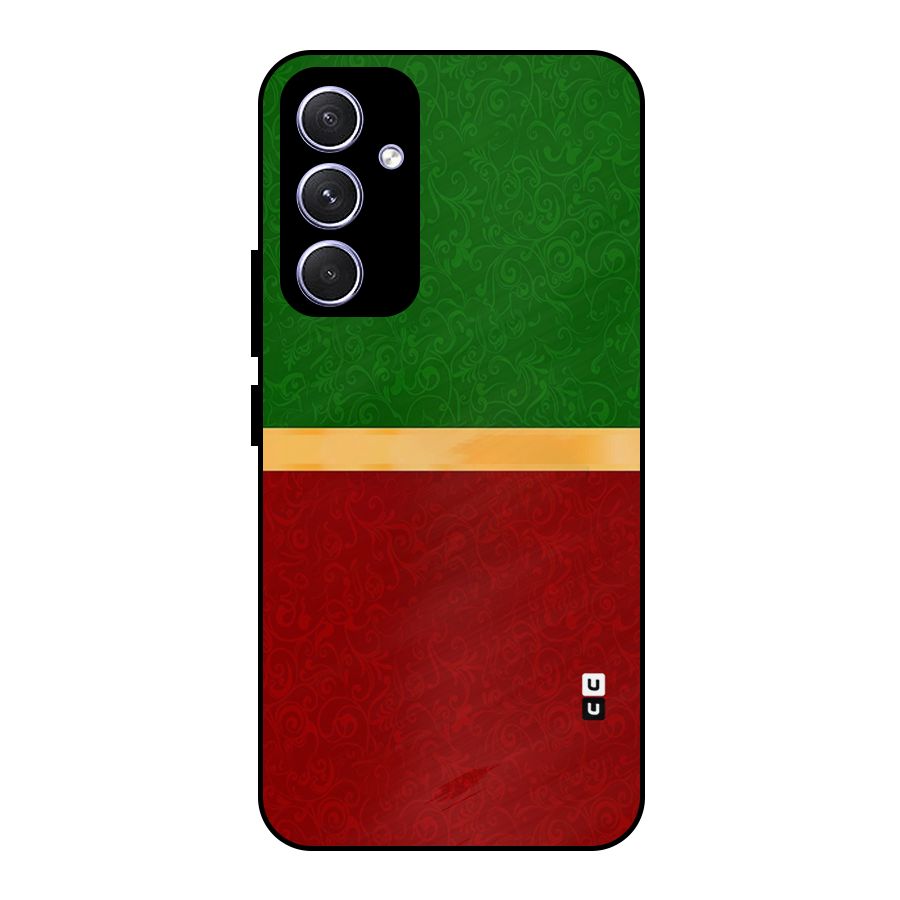 Christmas Colors Stripe Metal Back Case for Galaxy A54