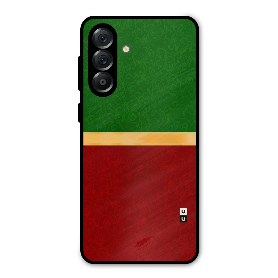 Christmas Colors Stripe Metal Back Case for Galaxy A56