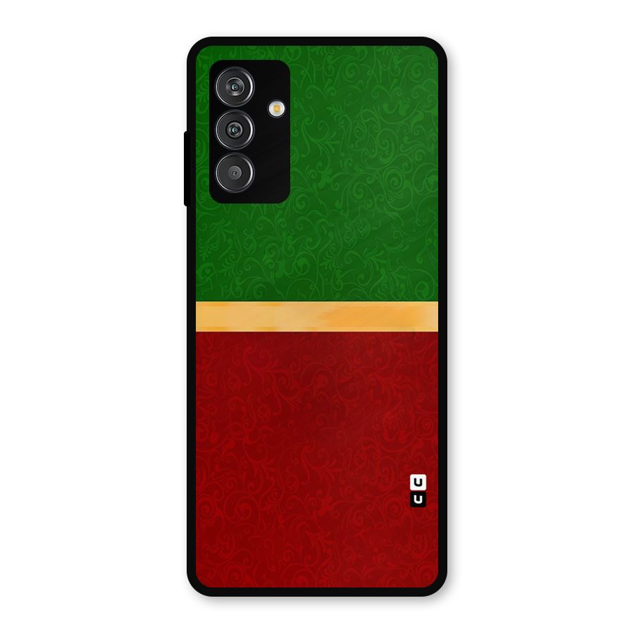 Christmas Colors Stripe Metal Back Case for Galaxy F13