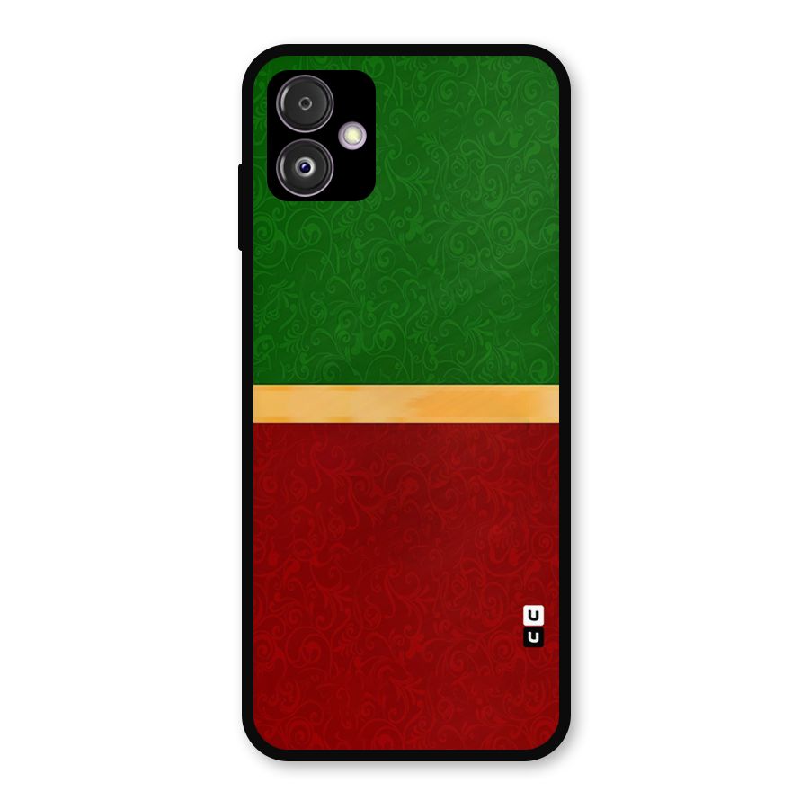Christmas Colors Stripe Metal Back Case for Galaxy F14