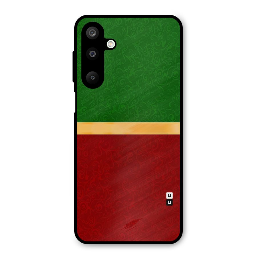 Christmas Colors Stripe Metal Back Case for Galaxy M16