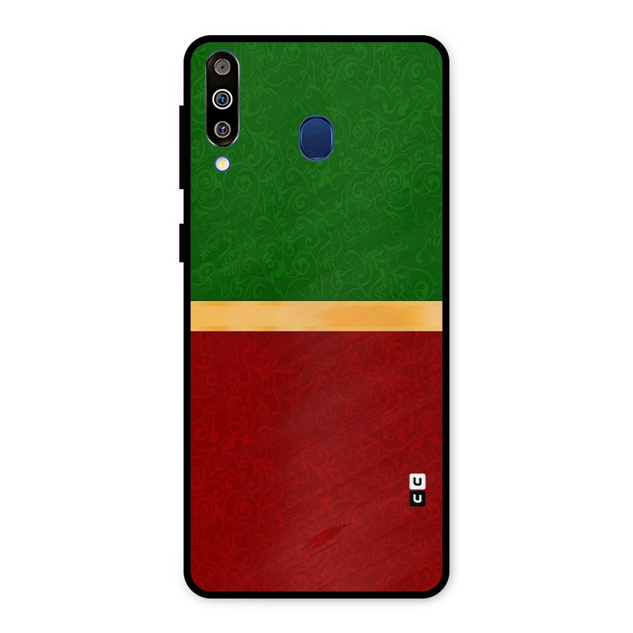 Christmas Colors Stripe Metal Back Case for Galaxy M30