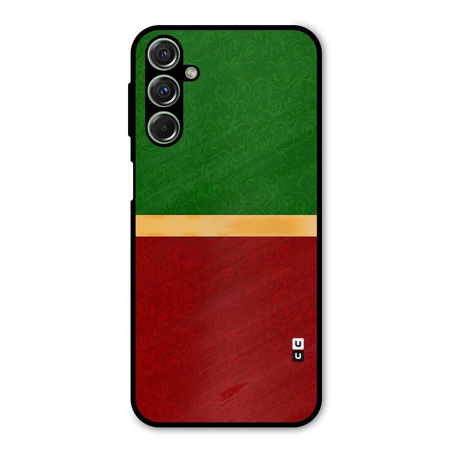 Christmas Colors Stripe Metal Back Case for Galaxy M34