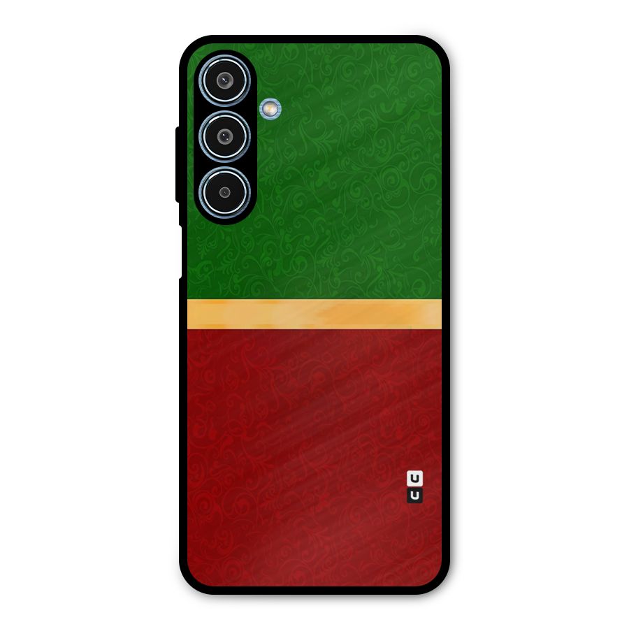 Christmas Colors Stripe Metal Back Case for Galaxy M35
