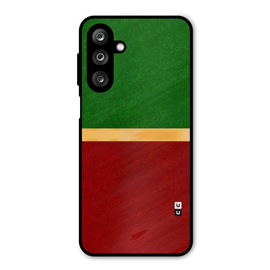 Christmas Colors Stripe Metal Back Case for Galaxy M36